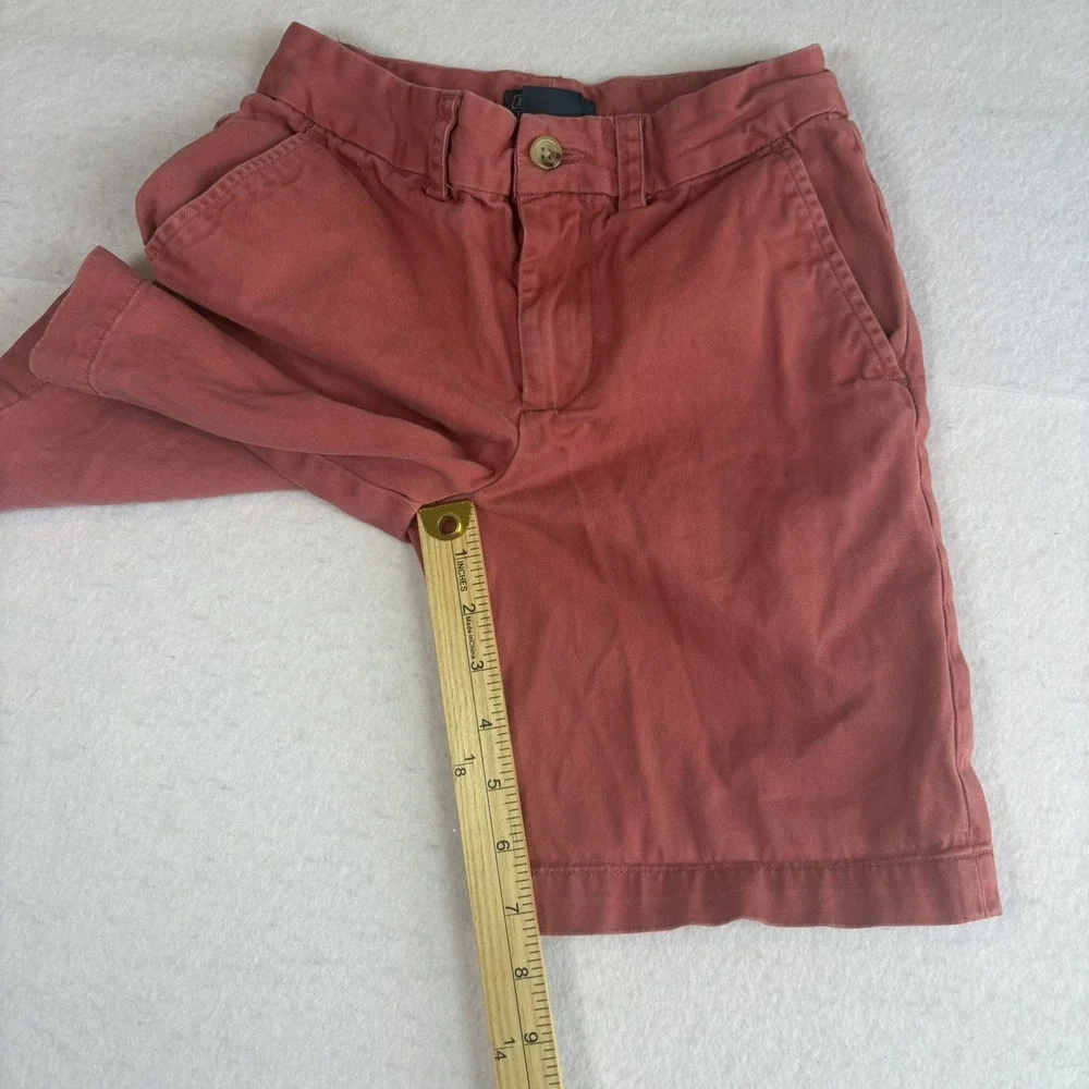Polo Ralph Lauren Boys Chino Shorts Size 8 Coral Classic Fit Flat Front